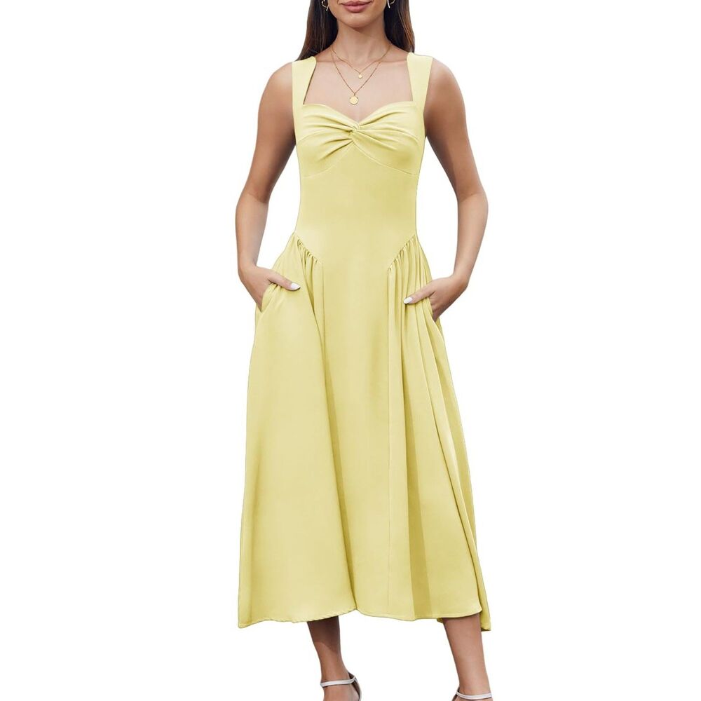 Sleeveless Elegant Cocktail A Line Flowy Dress, SMALL, 5I-151D001